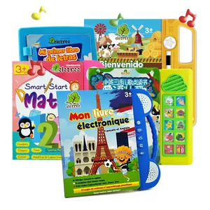 French Learn Machine Support Printing Kid Baby Cartoon Talking Book For Kids Oem