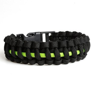 Braccialetto di Sopravvivenza in Paracord Nero con Linea Blu Sottile, Braccialetto Tattico in Paracord - Product Image 3
