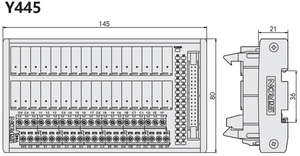SiRON Y445PLCリレーボード40ピンIDCホーンアダプターワイドベースタイプNPN/PNP双極入力32チャンネル信号リレーモジュール - Product Image 5