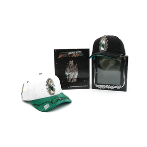 Casquette de baseball réglable en daim à large bord avec doublure en satin, broderie 3D personnalisée avec logo, strass et écussons métalliques religieux <span class=keywords><strong>Saint</strong></span> <span class=keywords><strong>Jude</strong></span> - Product Image 4