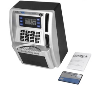 Tirelire en forme de machine pour enfants, pièces de monnaie, souvenir personnalisé, avec motifs en plastique, vente en gros, tirelire - Product Image 1