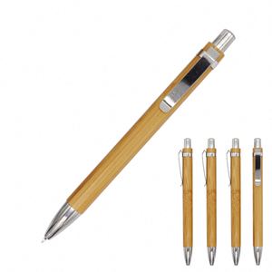 Promotional Eco Friendly Wood Ball Pen Custom Laser Print Logo Bamboo Ballpoint Pens - Product Image 1