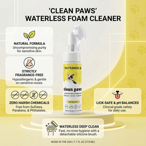 Nettoyant pour pattes d'animaux sans eau, mousse 210 ml, parfum naturel sans senteur, lavage des pattes de chien, OEM personnalisé - Product Image 1