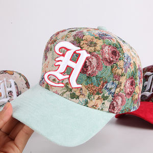 قبعة رياضية بشعار مطرز حسب الطلب أنيقة للبيع بالجملة قبعات بيسبول بنمط أزهار قبعات بيسبول كلاسيكية بطباعة رقمية - Product Image 2