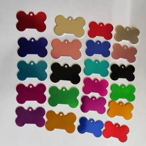 Trống kim loại nhôm Dog Tags, nhôm hợp kim xương Dog Tags Pet 10 màu sắc, tất cả các thẻ nhôm được sử dụng quá trình oxy hóa anốt - Product Image 5