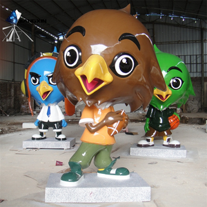 Ensemble duo <span class=keywords><strong>Birdman</strong></span>-Sculptures ludiques en fibre de verre avec accessoires de sport/musique pour espaces commerciaux - Product Image 1