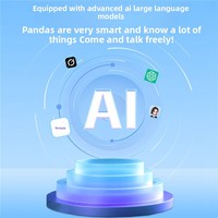 Jouet en peluche Panda IA, robot, application d'apprentissage, personnalisation, connexion sans fil, jouet vocal IA avec 60 langues, compagnon pour enfants, poupée
