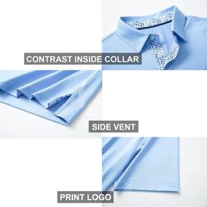 Bordado <span class=keywords><strong>de</strong></span> impresión liso <span class=keywords><strong>de</strong></span> algodón poliéster Spandex <span class=keywords><strong>de</strong></span> secado rápido transpirable deporte Golf camisa corporativa hombres uniformes trabajo Polo camisa - Product Image 4