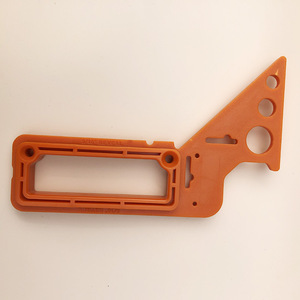 Regla de ángulo de plástico 8 en 1 para carpintería, herramienta de medición de 45 y 90 grados, color naranja - Product Image 1