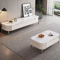 Meuble TV en bois moderne de style crème Nouveau design Table TV extensible Chambre à coucher Prix bon marché Meuble TV économique pour hôtel