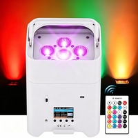 Projecteur LED PAR à batterie 6 couleurs, rechargeable, WiFi 2.4G, DMX512, activé par le son, pour scène, fête, mariage, DJ, discothèque