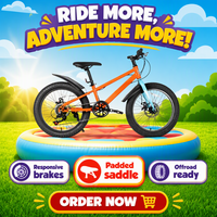 Vélo de montagne pour enfants de 20 pouces, frein à disque, vélo pour enfants avec cadre en acier, multi-vitesses, VTT pour garçons et filles, pour la conduite en plein air