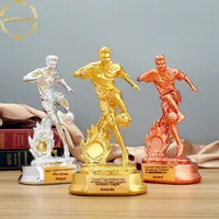 Nouvelle résine pour le trophée du ballon d'or et du meilleur buteur de football, personnalisable, gardien de but, tireur, compétition, champion, commémoration, Chine