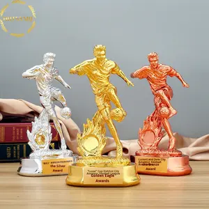 Nuevo Trofeo de Resina para Balón de Oro y Bota de Oro de Fútbol, Personalizado para Portero, Atacante, Campeón de Competición, Conmemorativo, China - Product Image 4