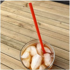 7.75\" Jumbo <b>Red</b> Biodegradable <b>Paper</b> Straws 10 Packs Per Carton-Polypropylene for Beverages & Drinks for Parties Printed Logo - Product Image 2