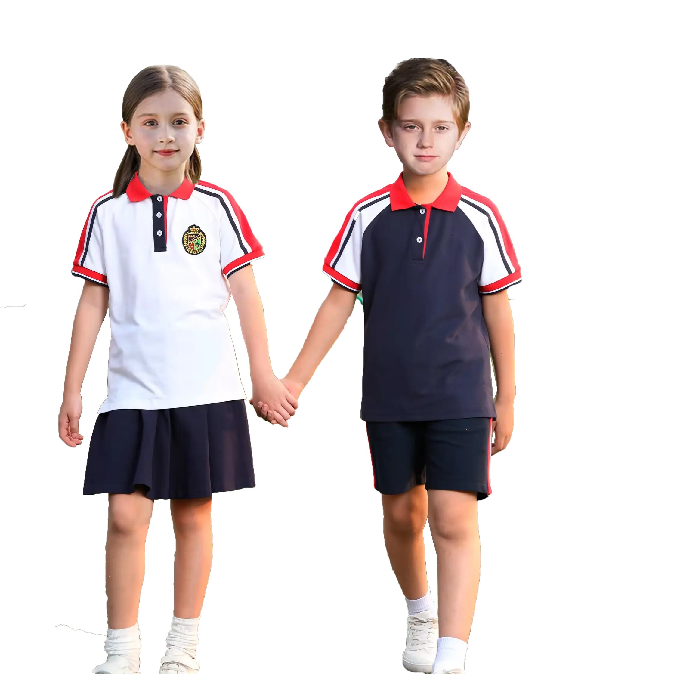 2024 nouveauté primaire maternelle vêtements Polo ensemble vêtements de sport pour garçon et fille uniforme scolaire