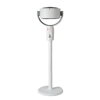Ventilateur de Circulation d'Air sur Pied 7 Pouces, Oscillation Automatique, 3 Hauteurs Réglables, Rechargeable, pour Bureau et Maison