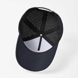 Casquette de golf en maille perforée avec logo personnalisé OEM, 5 panneaux, visière légèrement incurvée, patch en caoutchouc imperméable, snapback - Product Image 5