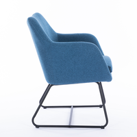 Fauteuil d'appoint rembourré en tissu de velours de canapé de salon de luxe moderne nordique