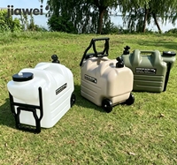 Sac isotherme à roulettes portable en tissu Oxford 35L pour camping, pique-niques et activités de plein air, pliable