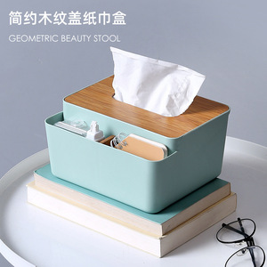 Three Compartment Tissue Box Rectangle Waterproof Multipurpose <b>Storage</b> For Living Room Coffee Table Desktop Organizer - Product Image 3