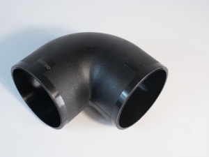 Bán buôn Đen HDPE phụ kiện đường ống uốn cong 45 90 độ khuỷu tay pe100 vật liệu nhựa HDPE phụ kiện đường ống cho thoát nước - Product Image 2
