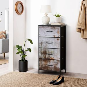 Cómoda con tema deportivo escandinavo Vintage, 4 cajones para organizador de almacenamiento de béisbol, sala de estar, dormitorio, decoración del hogar para zapatos - Product Image 1