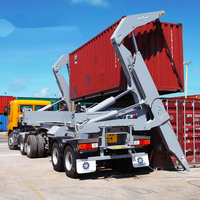 Remorque de levage de conteneur de levage latéral de 20 pieds 40 pieds 37 tonnes 45 tonnes chargeur latéral de conteneur 3 essieux prix d'usine semi-remorque à vendre