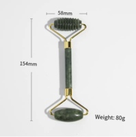 Ensemble d'outils de massage en jade naturel, rouleau de jade, stimulateur facial avec lifting du visage et soin des yeux pour le massage corporel à domicile