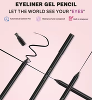 Cosmétiques végétaliens marque privée crayon pour les yeux imperméable personnalisé meilleur gel eyeliner noir épais nu