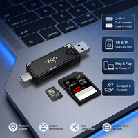 Lecteur de cartes USB C SD TF double fente OEM, adaptateur de carte mémoire USB 2.0 Type-C, prend en charge 2 To, sans pilote, pour iPhone 15, Android, ordinateur portable