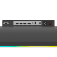 Moniteurs personnalisés de type J Rgb 4K de 43 pouces, écran tactile incurvé à montage mural, écran publicitaire, écran Lcd