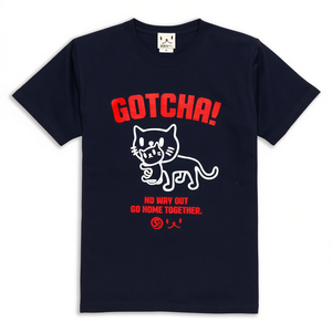 T-shirt Scopy Navy con stampa gatto Gotcha a maniche corte, abbigliamento promozionale unisex - Product Image 2