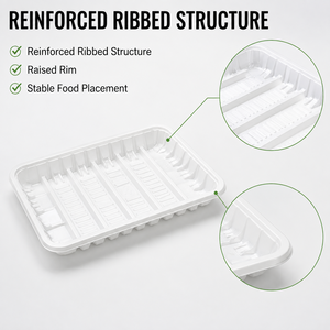 Plateau alimentaire jetable en plastique blanc pour viande, volaille, fruits, emballage alimentaire frais pour supermarchés (vente en gros) - Product Image 5