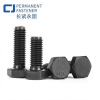 A325 Sechskantschrauben aus Kohlenstoffstahl nach DIN933, schwarz oxidiert, M8, mit Muttern und Unterlegscheiben, Marke Kehui, hergestellt in China