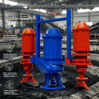 Pompe à sable submersible à haute concentration, anti-colmatage, résistante à l'usure, avec agitateur et moteur électrique pour le traitement des minerais