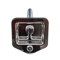 Camion remorque en acier inoxydable, poignée en T pliante, verrouillage de porte arrière, boîte à outils