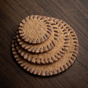 Đế Lót Ly dừa, Nhật Bản, Giá đựng nồi, làm bằng tay, tròn, nhà, cách nhiệt, chống trượt, phụ kiện trà, thảm đặt - Product Image 5