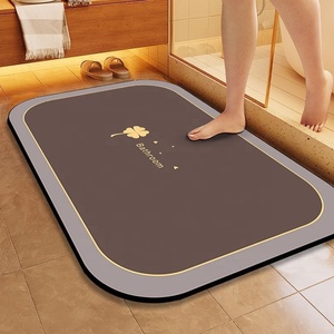 Diatomée boue tapis de sol doux salle de bain porte de toilette tapis de pied absorbant ménage antidérapant tapis à séchage rapide tapis de porte de toilette - Product Image 2