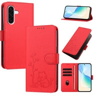 Étui portefeuille en cuir motif arbre à chat pour Samsung Galaxy S26 Edge S25 Plus Ultra S24 FE A06 A16 A26 A36 A56 A07 A17 A27 A35 A57