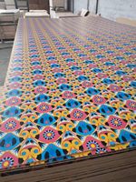 Panneau de contreplaqué polyester 4x8, épaisseur 1,5 mm/2 mm/3 mm/4 mm, avec revêtement décoratif en papier floral, pour murs et plafonds