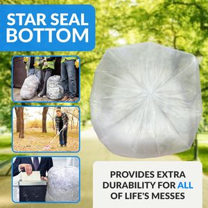 Sacs poubelle en plastique 30-33 gallons transparents, résistants, 250 unités, recyclables, industriels, fabriqués au Vietnam - Product Image 2