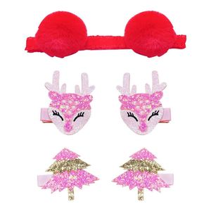 20817 YOKIKIDS Christmas Sweet Style Bow Hairpin Antler BB Clip with 10cm <b>Crystal</b> Sequins Girls' Tie Headwear - Product Image 5