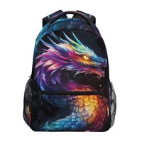 Mochila Escolar con Estampado de Gato en Acuarela y Logotipo Personalizado al por Mayor, Linda Mochila de Animales para Adolescentes, Unisex, con Cierre, para Viajes