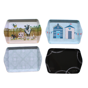 <span class=keywords><strong>Plateau</strong></span> de service en mélamine de taille <span class=keywords><strong>mini</strong></span> avec 2 poignées <span class=keywords><strong>Plateau</strong></span> en plastique personnalisé 8 pouces - Product Image 6