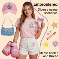 Écusson brodé 3D personnalisé avec logo, badge thermocollant, étiquette tissée haute densité, appliqué pour vêtements, veste, chapeau