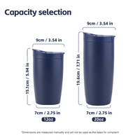 Mug à café en acier inoxydable 304 à double paroi isolé sous vide, 12oz 20oz, avec logo personnalisé, paille 2-en-1 et couvercle à ouverture rapide, vente en gros