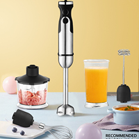 Mixeur Plongeant Électrique Multifonction 5-en-1 en Promotion : Hachoir, Fouet et Mixeur pour Soupes et Smoothies – Appareil de Cuisine Essentiel