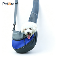 Porte-animaux respirant en maille réglable Petora Premium pour petits chiens et chats, pour les promenades en plein air et les déplacements quotidiens