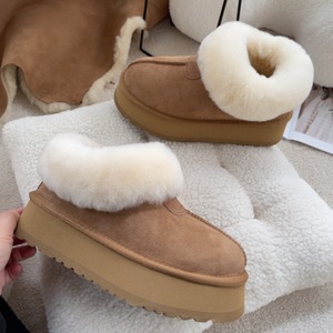 Botas de Nieve HONGCHEN para Mujer, Otoño/Invierno, de Lana, de Una Pieza, con Suela Gruesa, Punta Redonda, Tipo Botín, Cálidas, con Forro de Algodón Grueso - Product Image 1